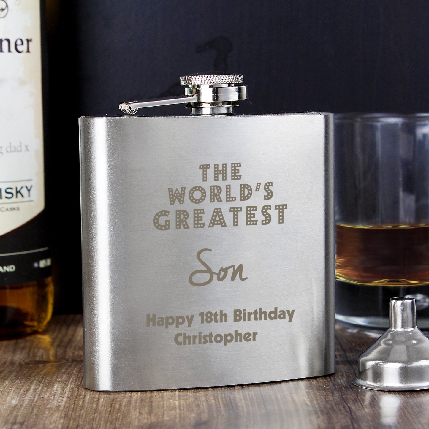 Personalised The Worlds Greatest Hip Flask - image 6