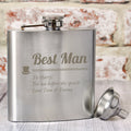 Personalised Best Man Hip Flask from Heartfelt Gifts