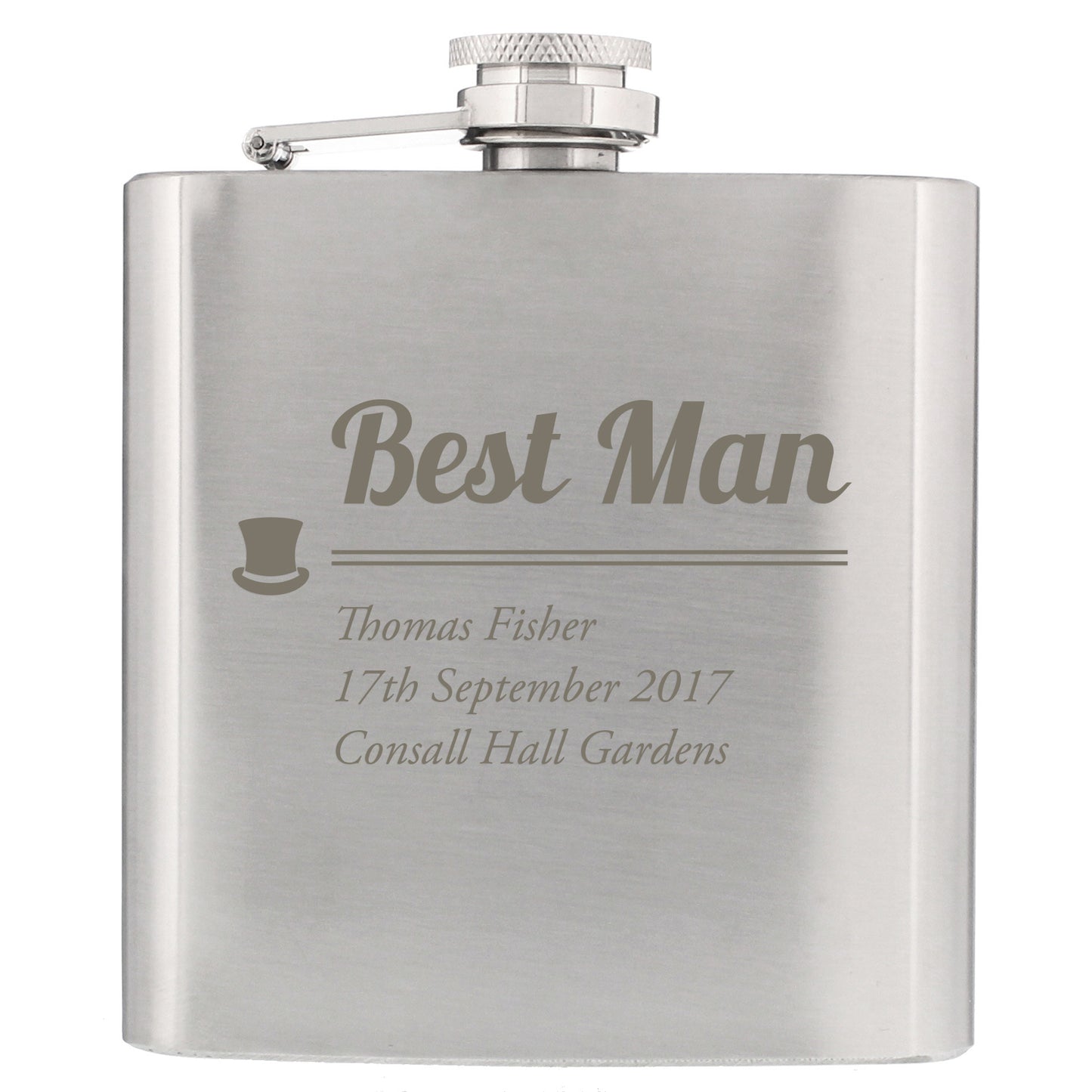 Personalised Best Man Hip Flask - image 2