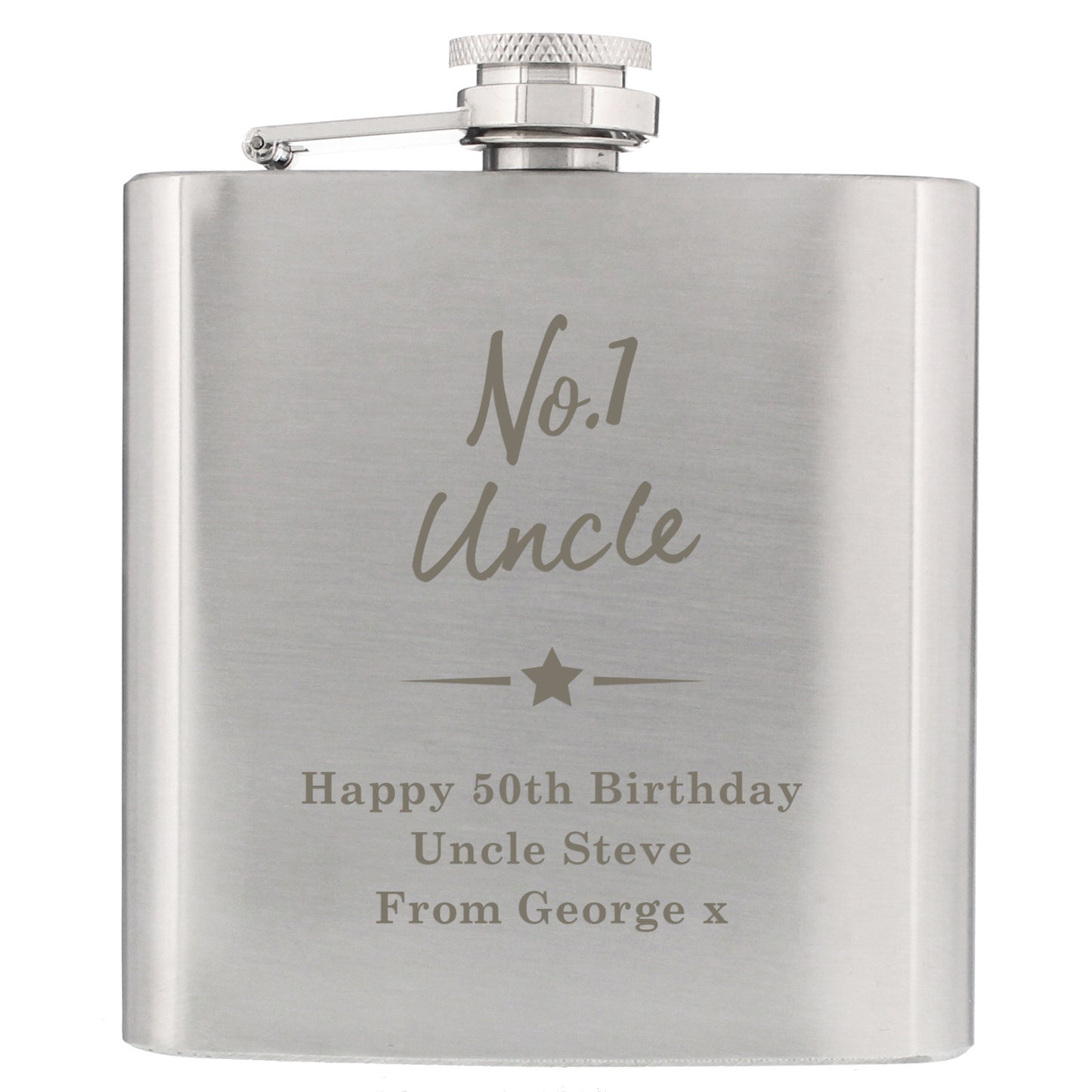 Personalised No.1 Hip Flask - image 2