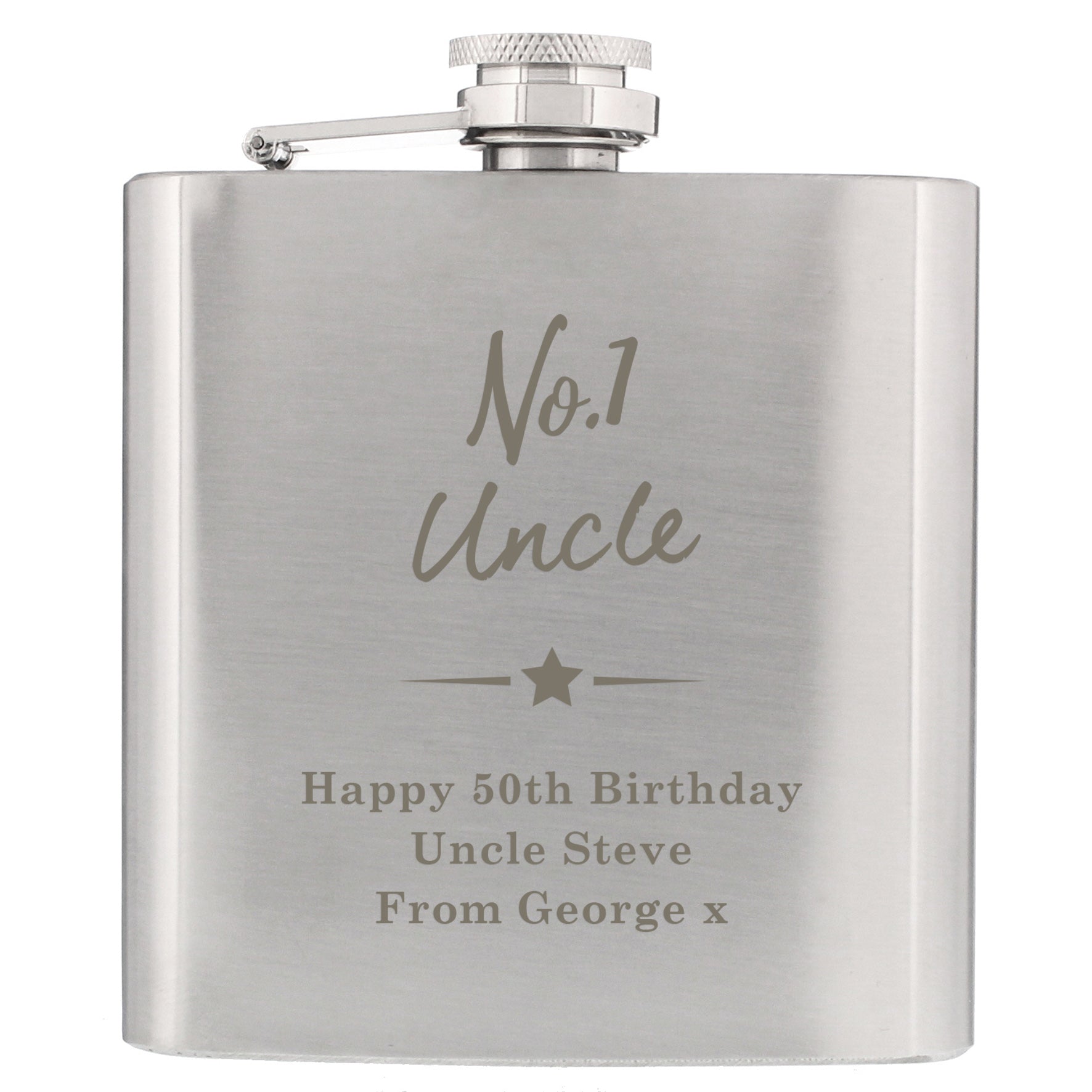 Personalised No.1 Hip Flask - image 2