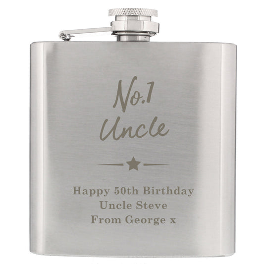 Personalised No.1 Hip Flask - image 2