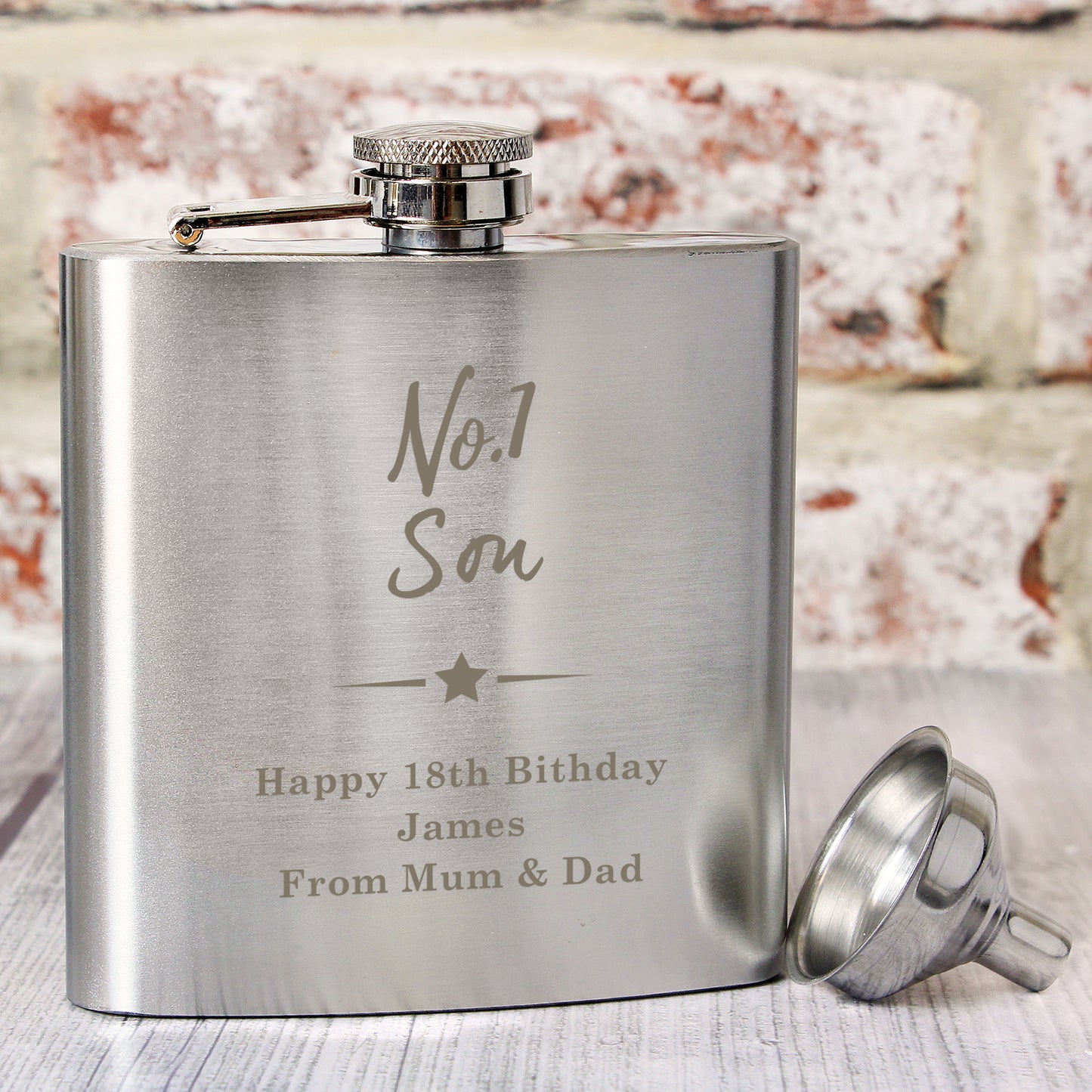 Personalised No.1 Hip Flask - image 4