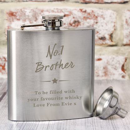 Personalised No.1 Hip Flask - image 6