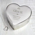 Personalised Elegant Crown Heart Trinket Box & Sterling Silver Necklace Set from Heartfelt Gifts