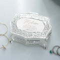 Personalised Swirls & Hearts Small Antique Trinket Box from Heartfelt Gifts