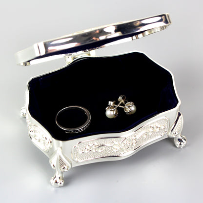 Personalised Swirls & Hearts Small Antique Trinket Box - image 6