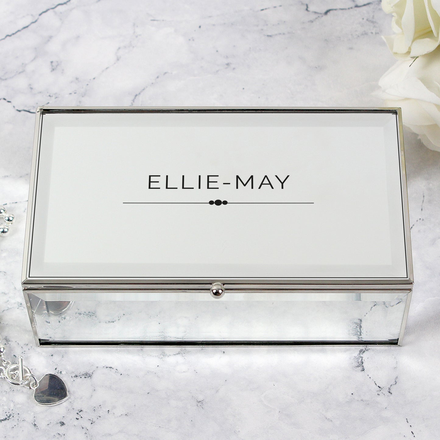 Personalised Classic Mirrored Jewellery Box from Heartfelt Gifts