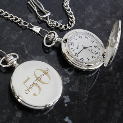 Personalised Birthday Big Age Pocket Fob Watch from Heartfelt Gifts