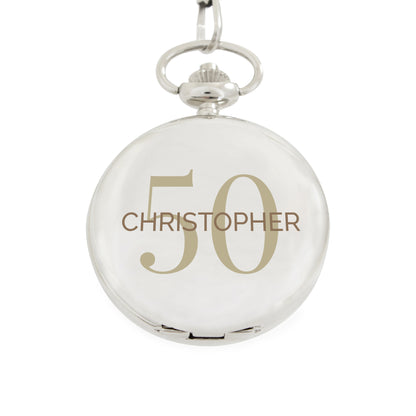 Personalised Birthday Big Age Pocket Fob Watch - image 2