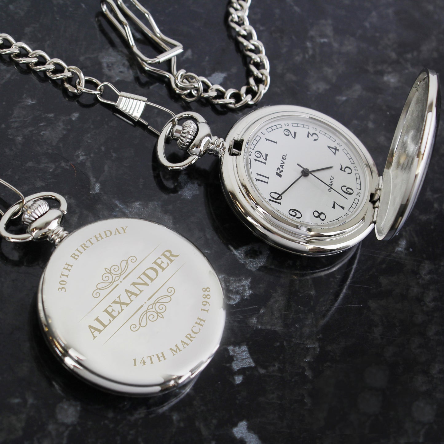Personalised Classic Pocket Fob Watch from Heartfelt Gifts
