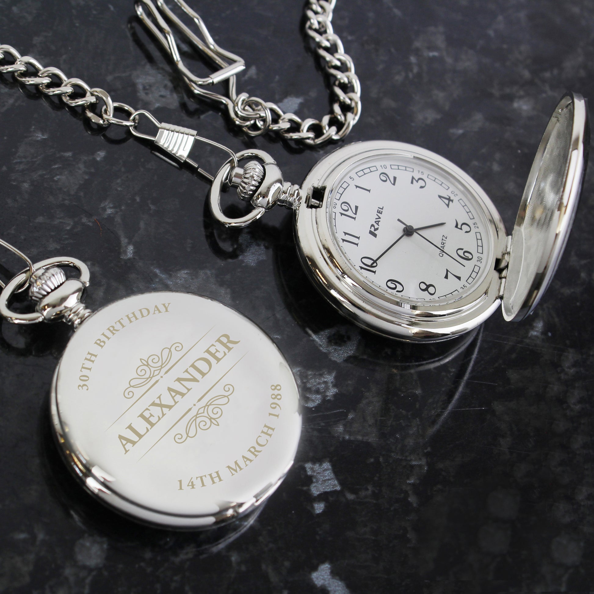 Personalised Classic Pocket Fob Watch from Heartfelt Gifts