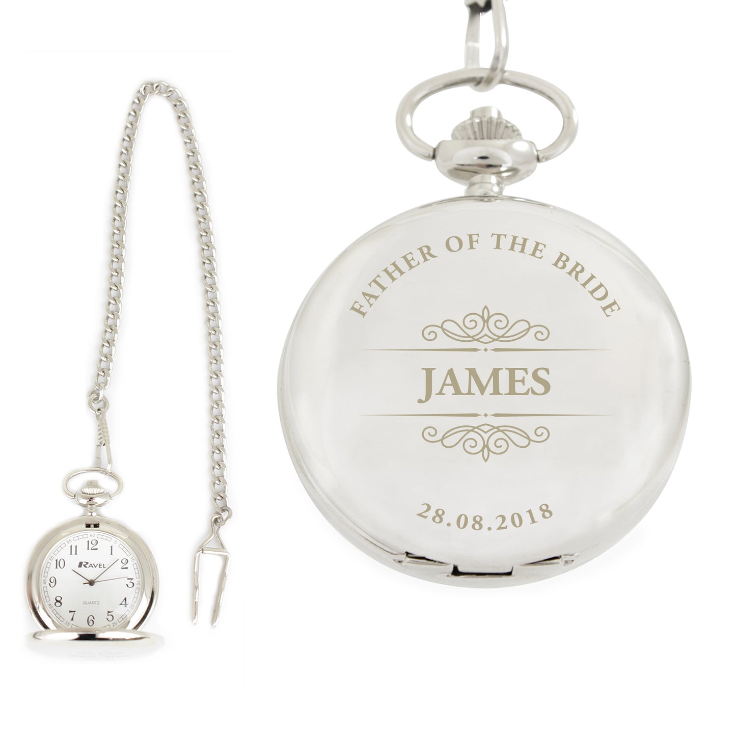Personalised Classic Pocket Fob Watch - image 3