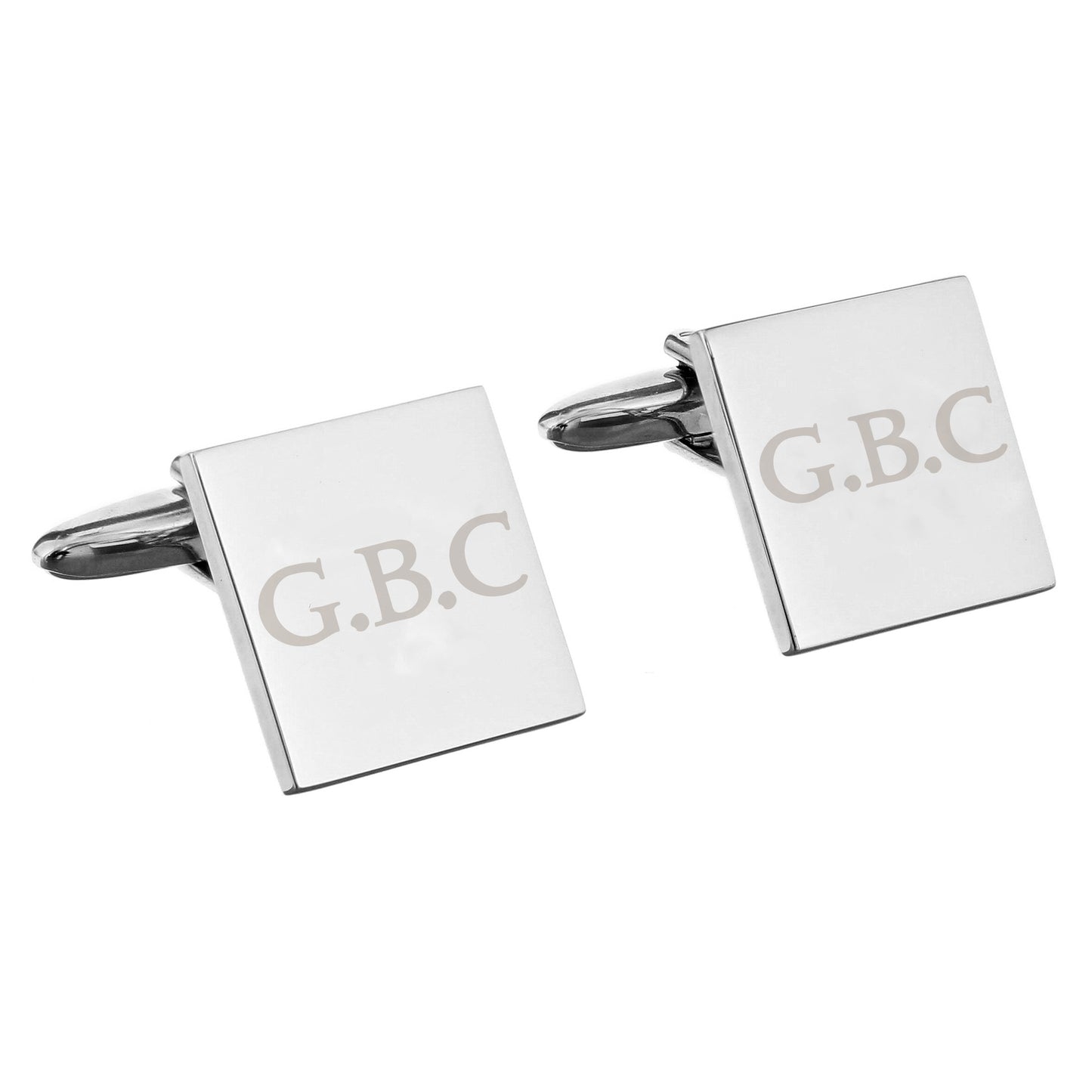 Personalised Initials Square Cufflinks - image 2