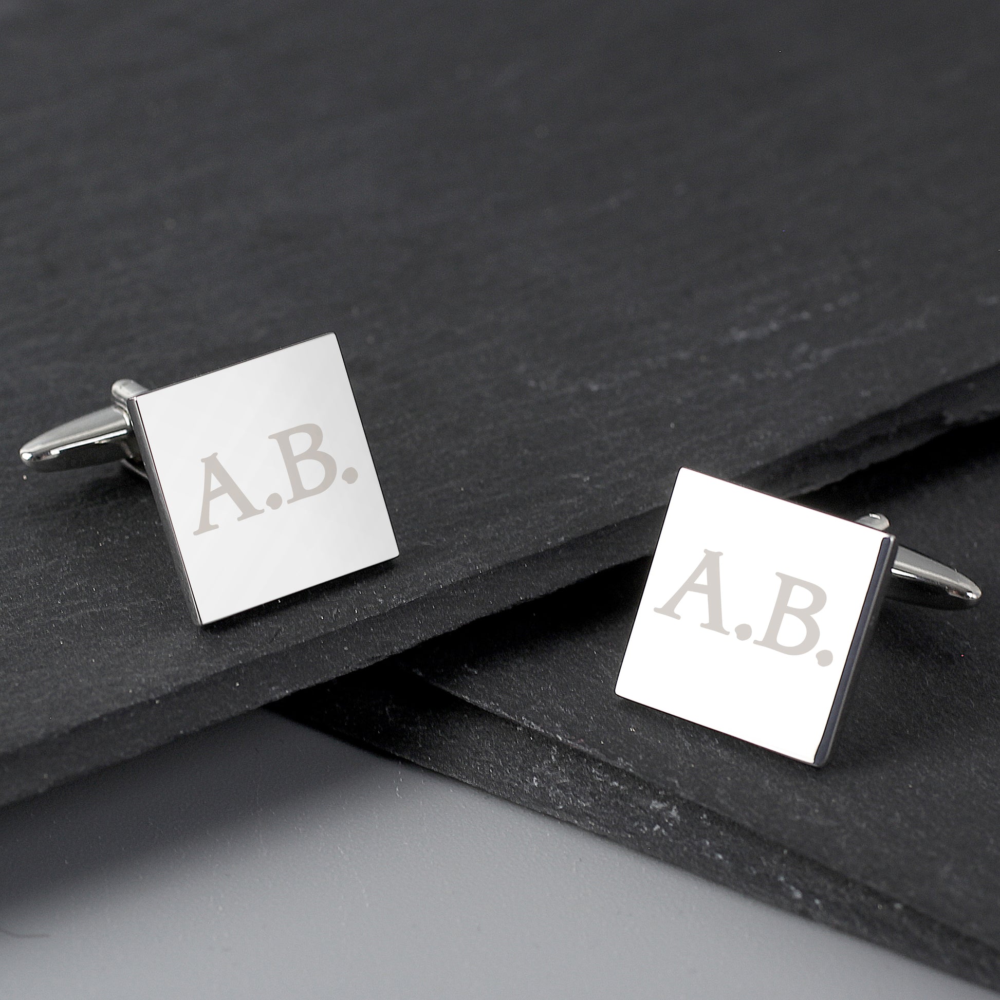 Personalised Initials Square Cufflinks - image 3