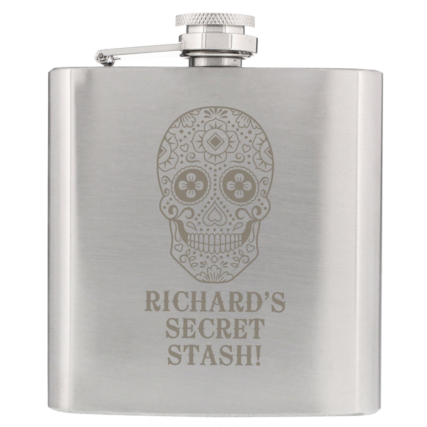 Personalised Sugar Skull Hip Flask - image 5