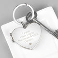 Personalised Heart Motif Photoframe Keyring from Heartfelt Gifts