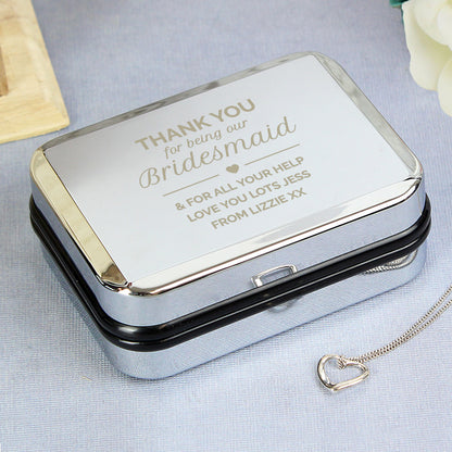 Personalised Bridesmaid Box and Sterling Silver Heart Necklace - image 5