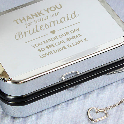 Personalised Bridesmaid Box and Sterling Silver Heart Necklace - image 6