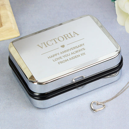 Personalised Box and Sterling Silver Heart Necklace - image 8