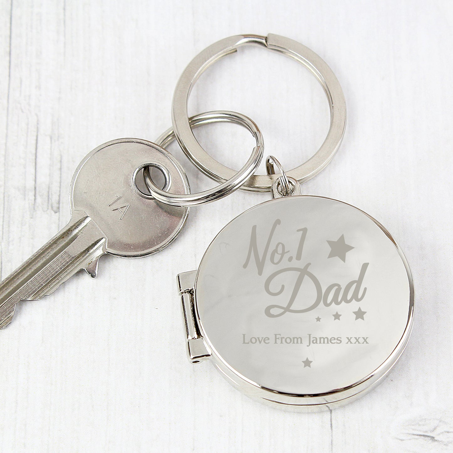 Personalised No.1 Dad Photo Keyring from Heartfelt Gifts