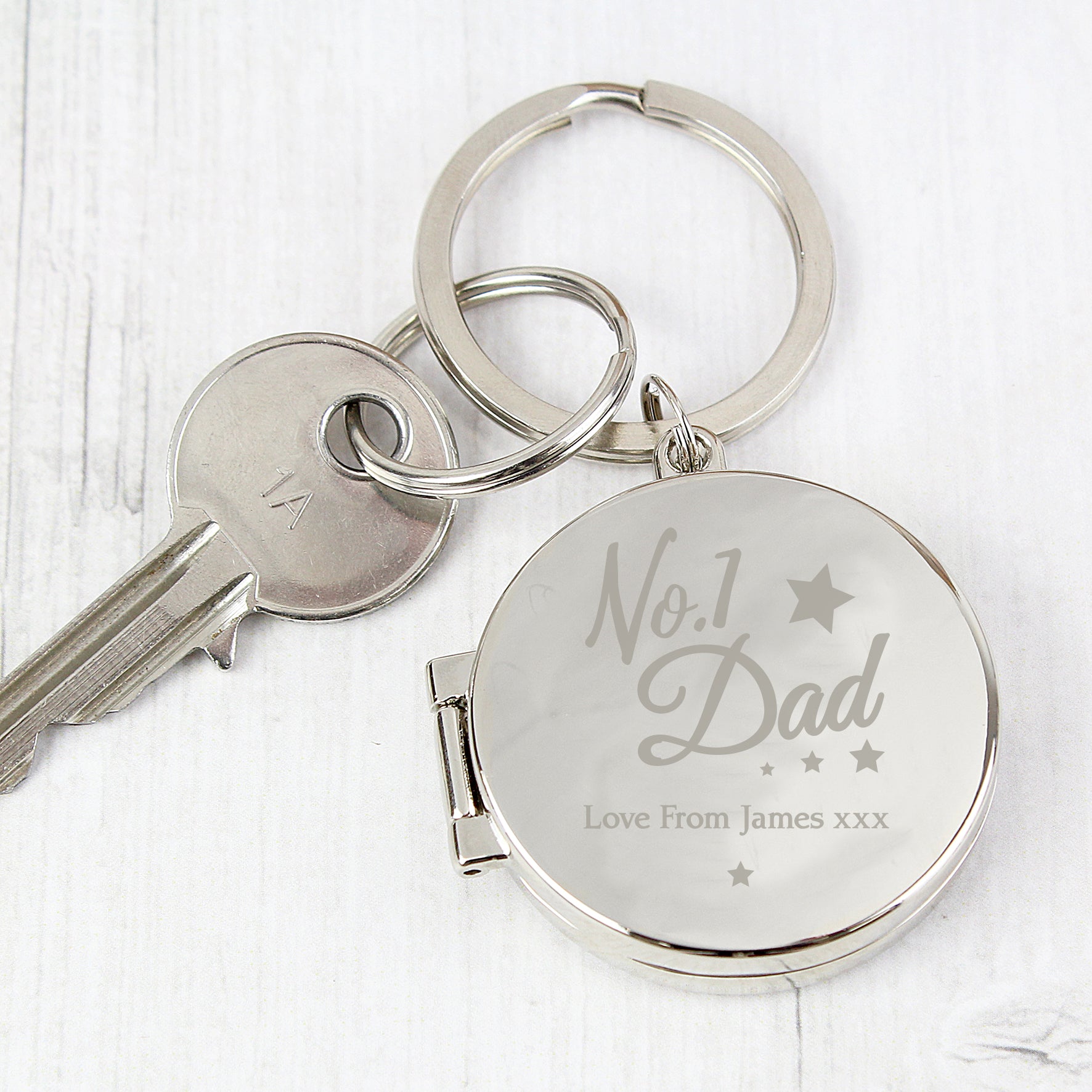 Personalised No.1 Dad Photo Keyring from Heartfelt Gifts