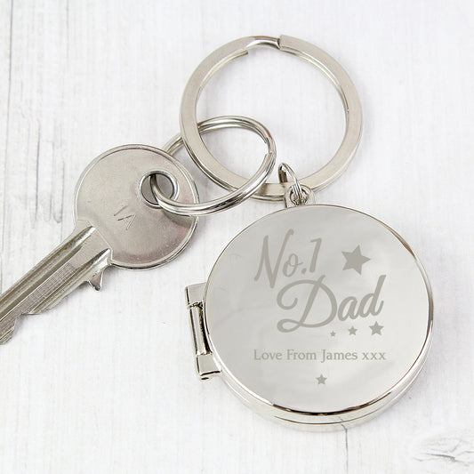 Personalised No.1 Dad Photo Keyring from Heartfelt Gifts