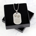 Personalised Paw Prints Stainless Steel Dog Tag Necklace from Heartfelt Gifts