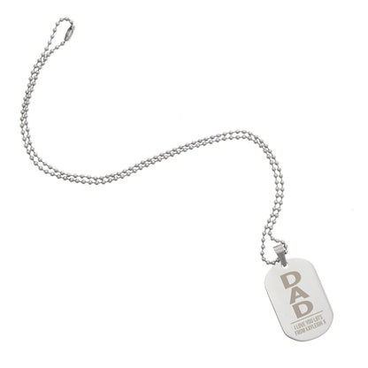 Personalised Dad Stainless Steel Dog Tag Necklace - image 5