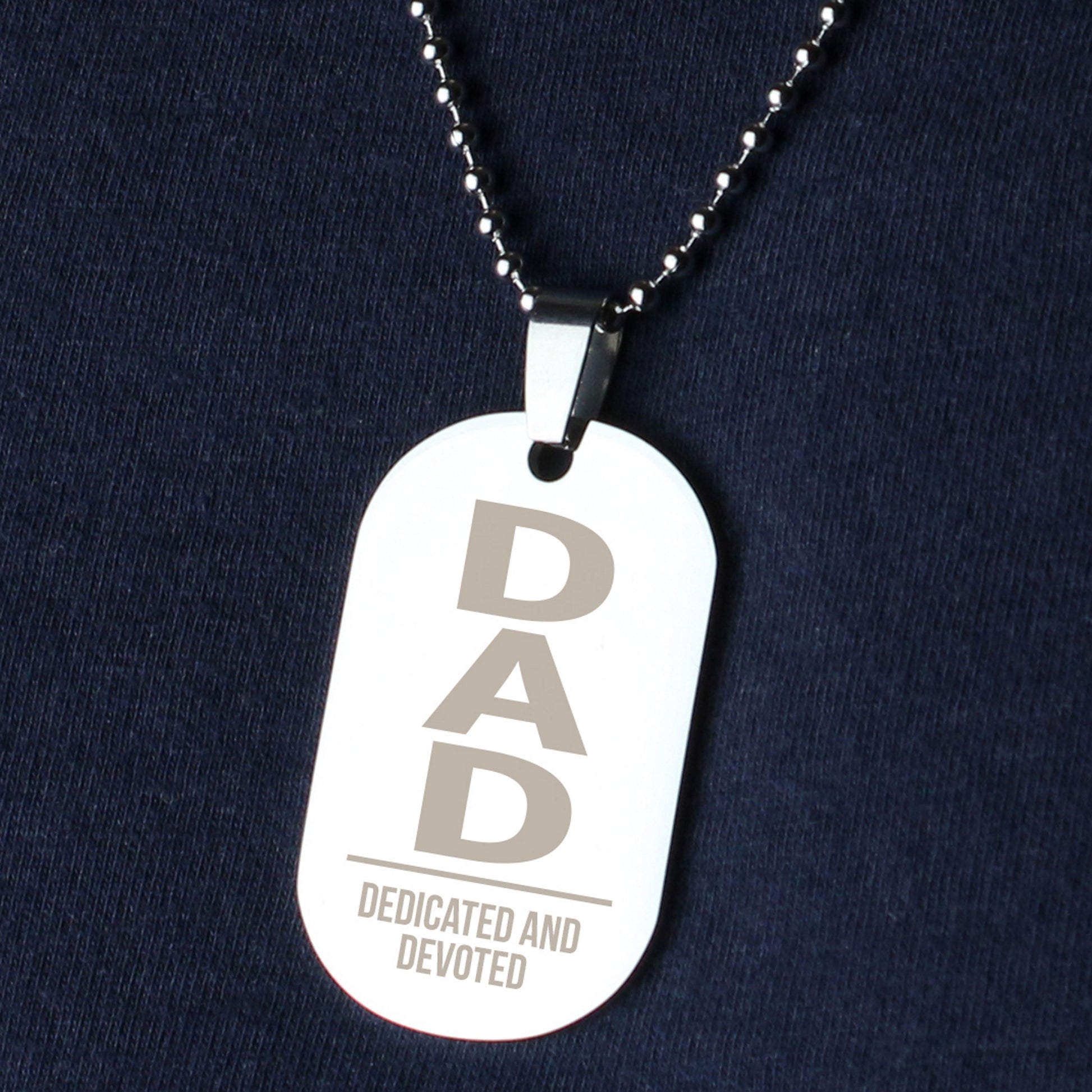 Personalised Dad Stainless Steel Dog Tag Necklace - image 6