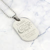 Personalised 'To The Moon & Back...' Stainless Steel Dog Tag Necklace