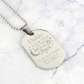 Personalised 'To The Moon & Back...' Stainless Steel Dog Tag Necklace from Heartfelt Gifts