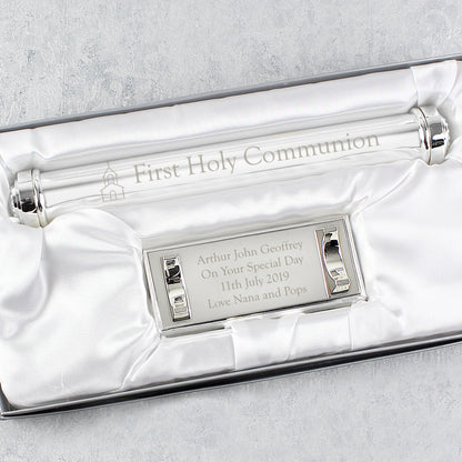 Personalised First Holy Communion Silver Plated Certificate Holder - image 3