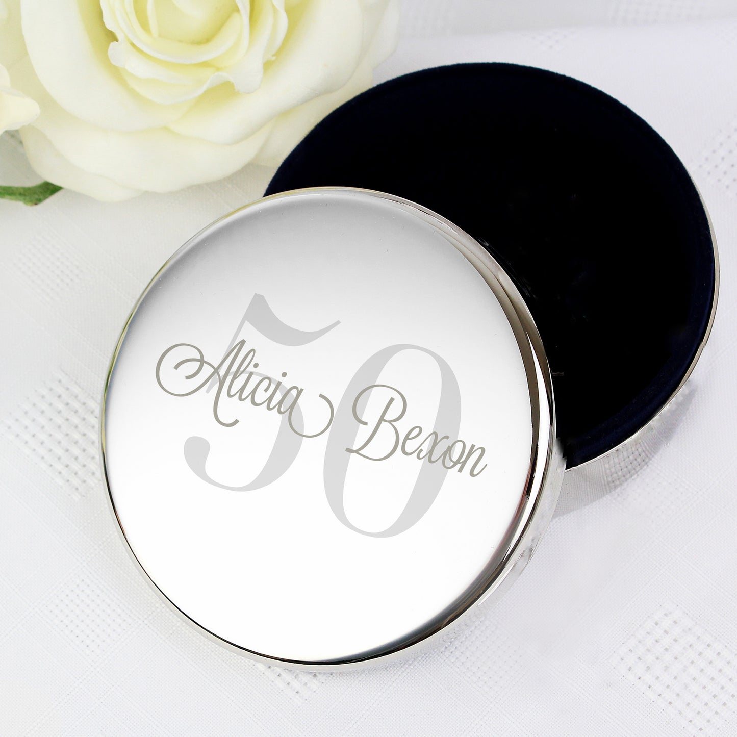 Personalised Birthday Big Age Round Trinket Box - image 3