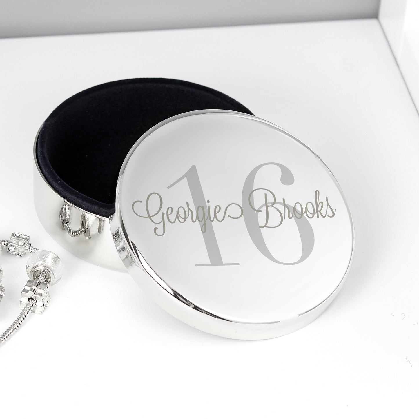 Personalised Birthday Big Age Round Trinket Box - image 6