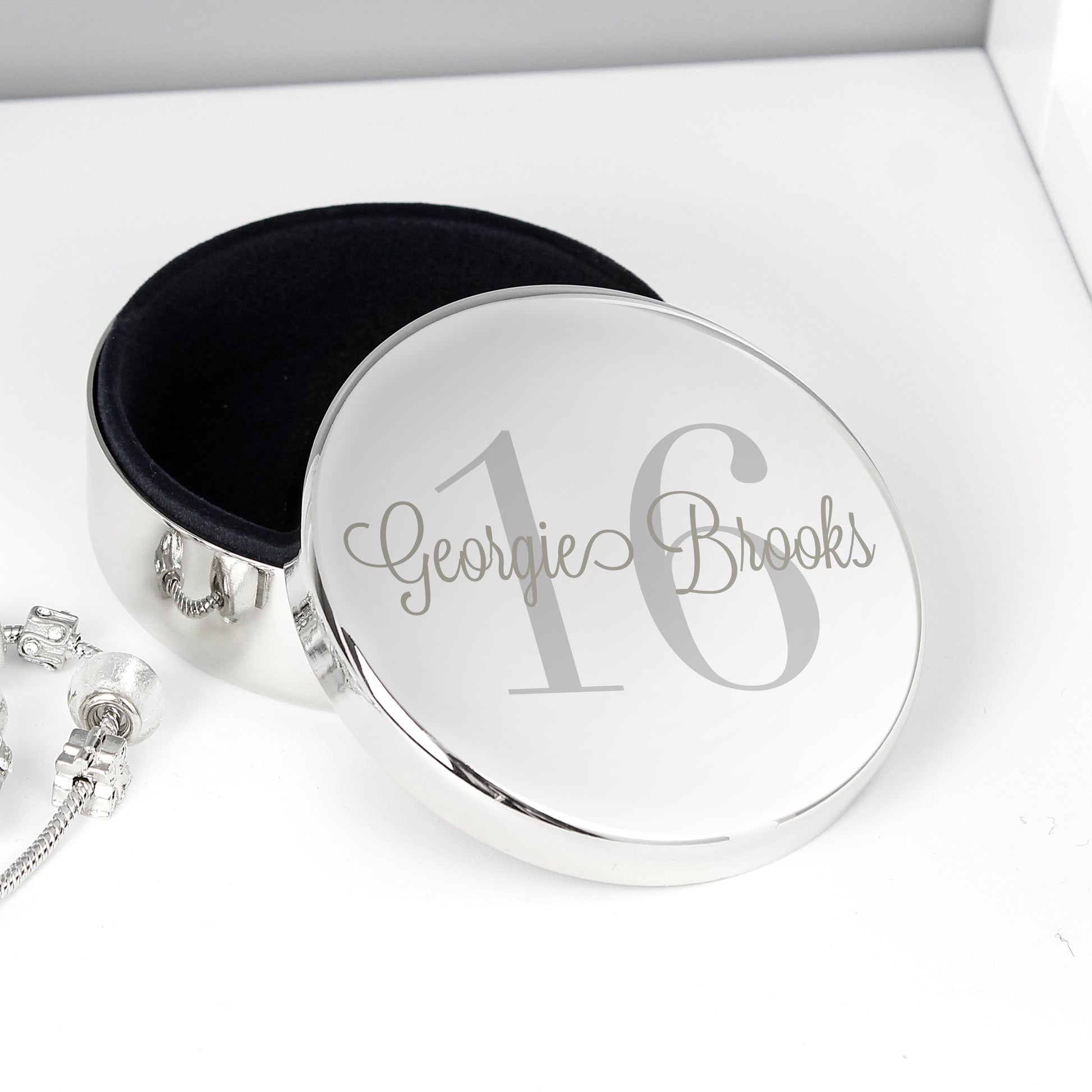 Personalised Birthday Big Age Round Trinket Box - image 6