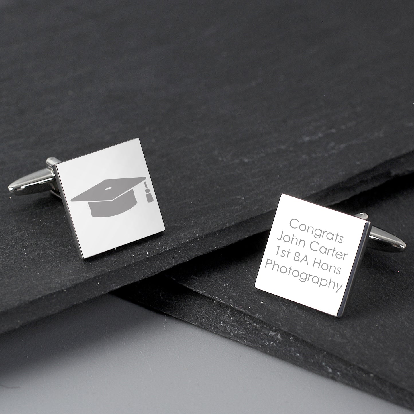 Personalised Graduation Square Cufflinks - image 5