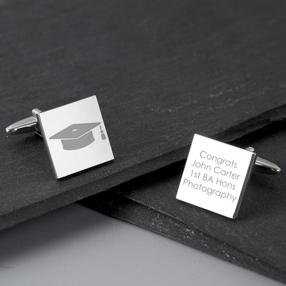 Personalised Graduation Square Cufflinks - image 5