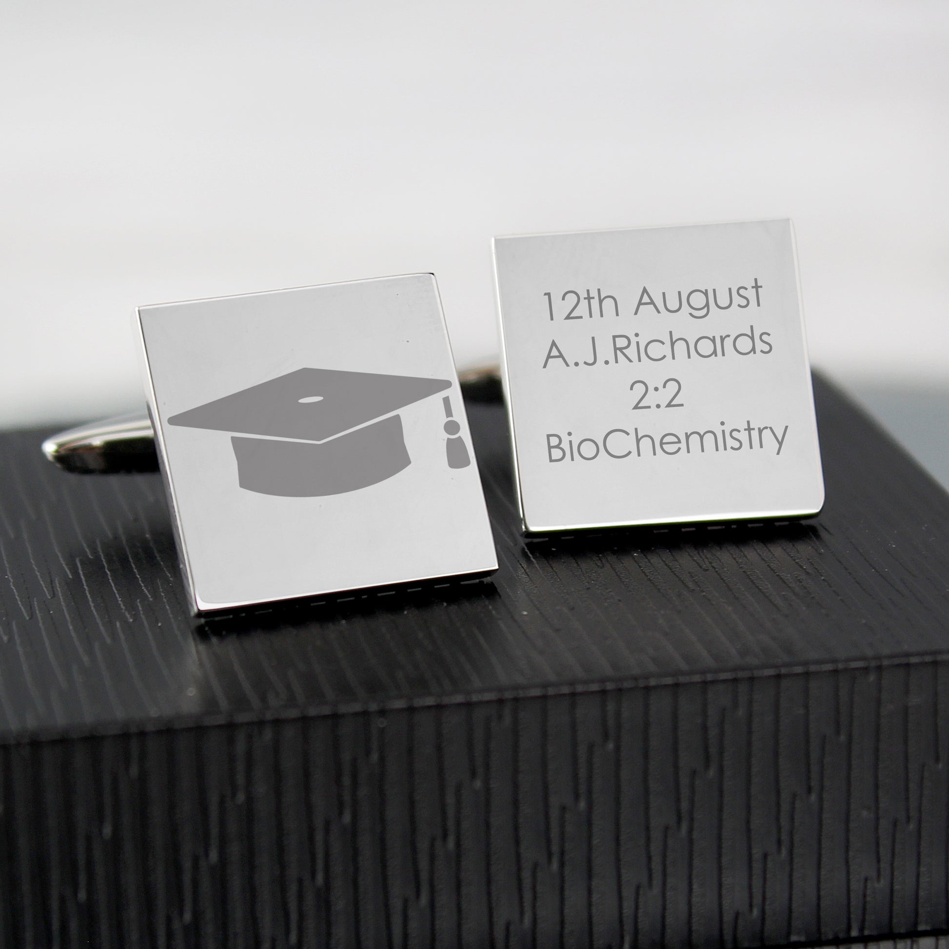 Personalised Graduation Square Cufflinks - image 6