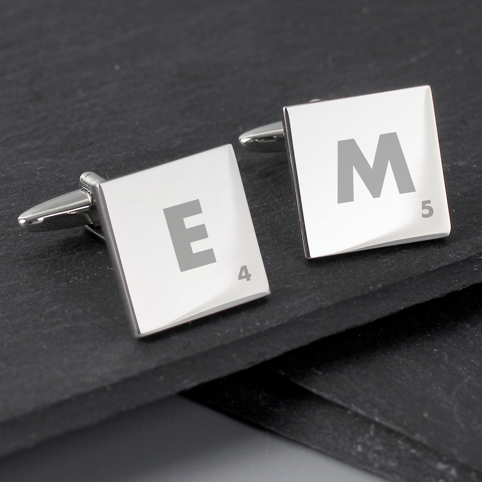 Personalised Initials and Age Square Cufflinks from Heartfelt Gifts