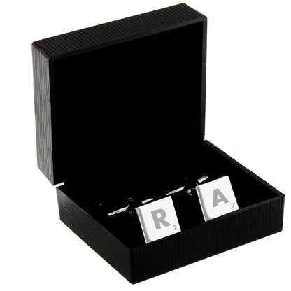 Personalised Initials and Age Square Cufflinks - image 2