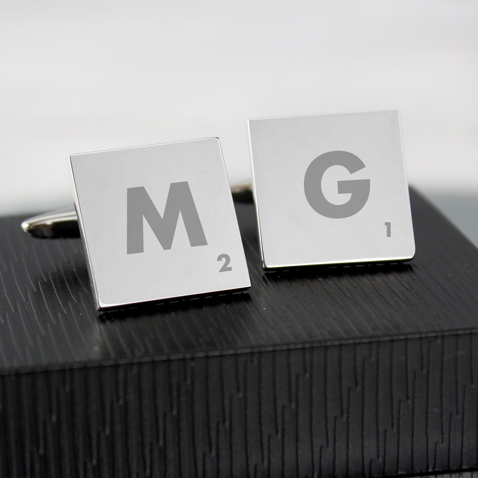 Personalised Initials and Age Square Cufflinks - image 5