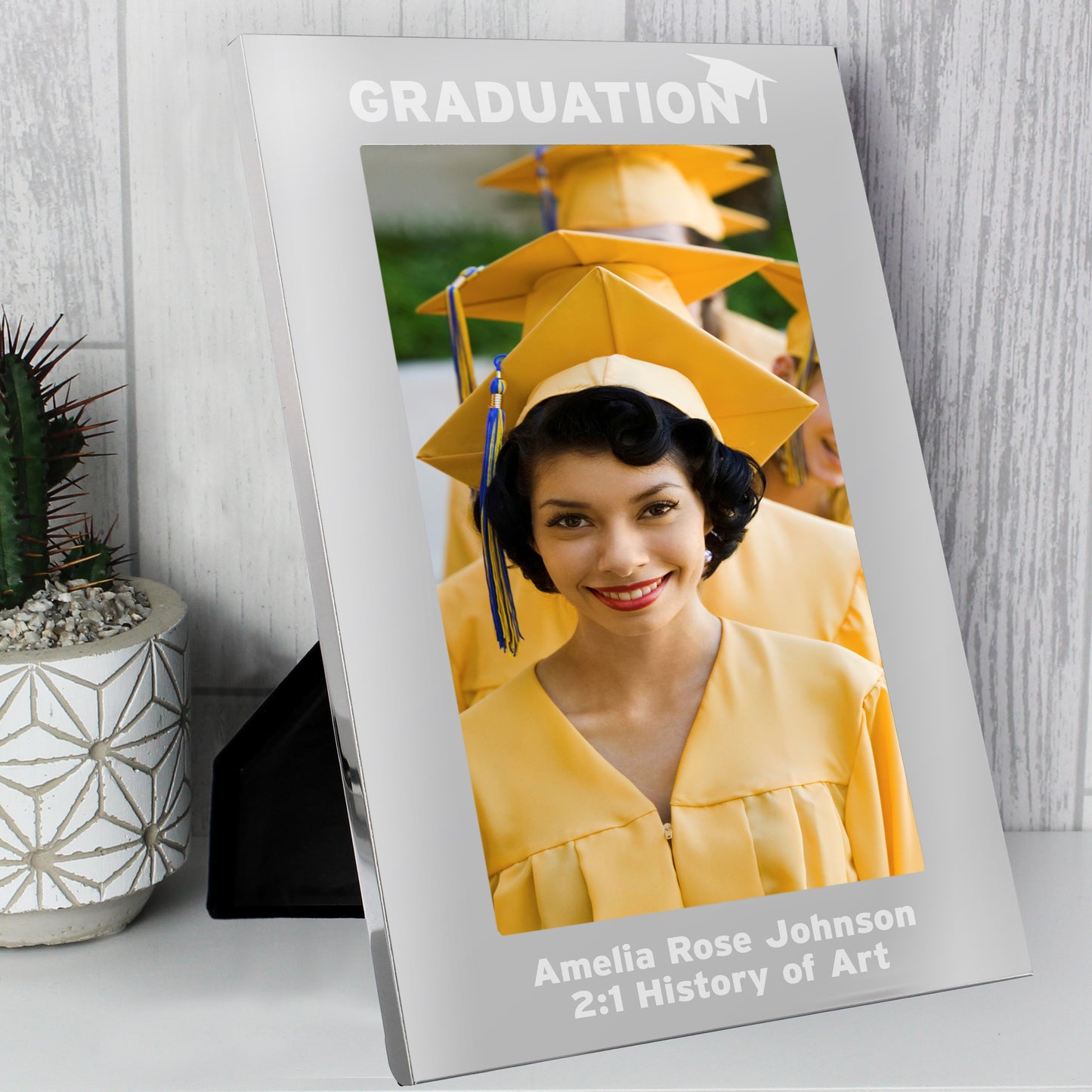 Personalised Graduation 5x7 Silver Photo Frame from Heartfelt Gifts