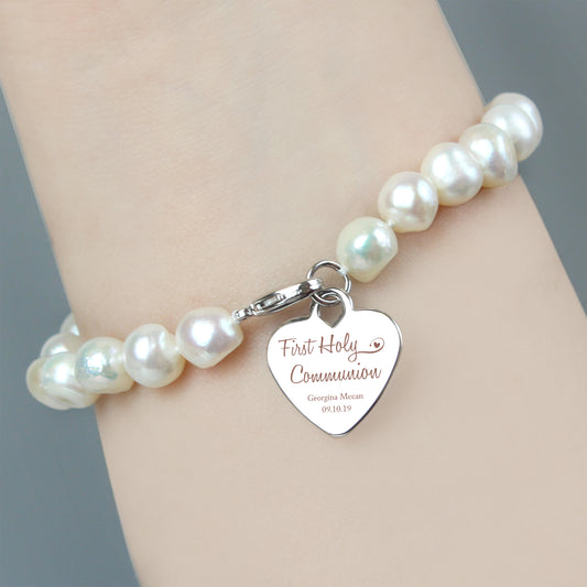 Personalised First Holy Communion Pearl Bracelet from Heartfelt Gifts