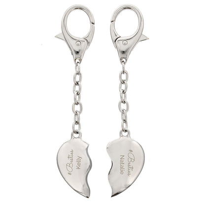 Personalised Any Message Two Hearts Keyring - image 4