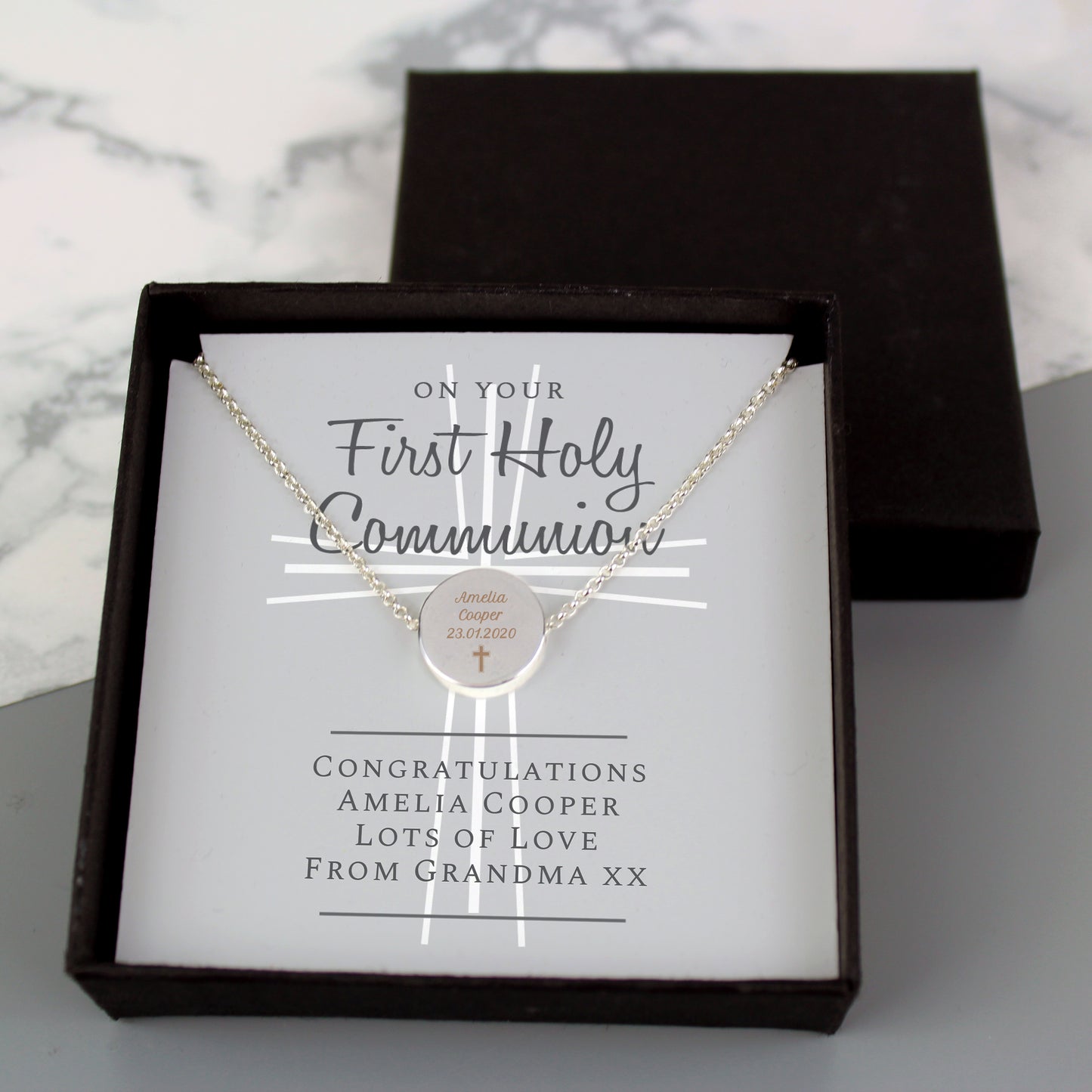 Personalised First Holy Communion Necklace & Box from Heartfelt Gifts