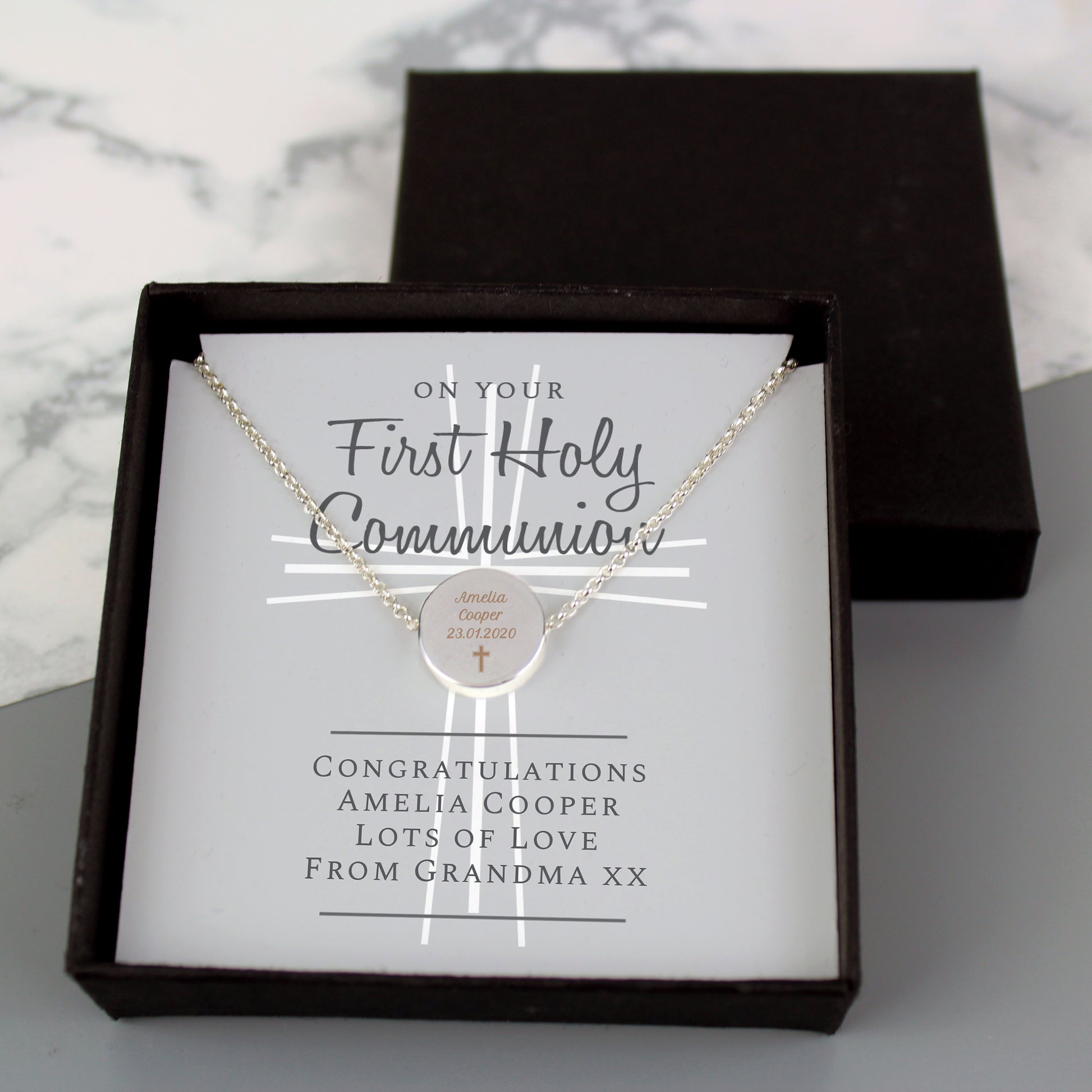 Personalised First Holy Communion Necklace & Box from Heartfelt Gifts