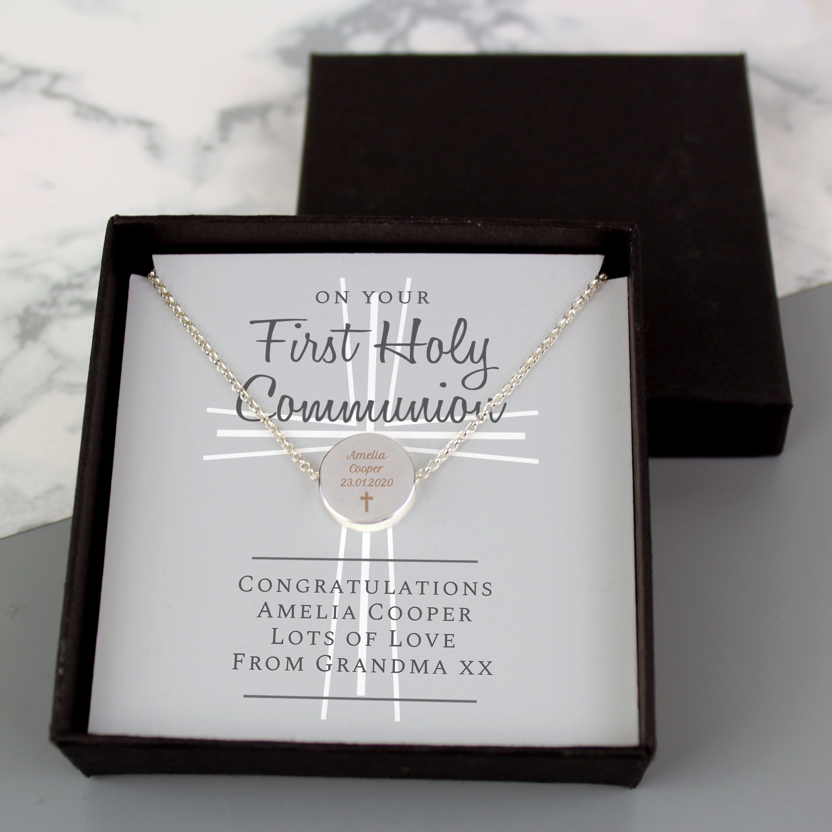 Personalised First Holy Communion Necklace & Box from Heartfelt Gifts