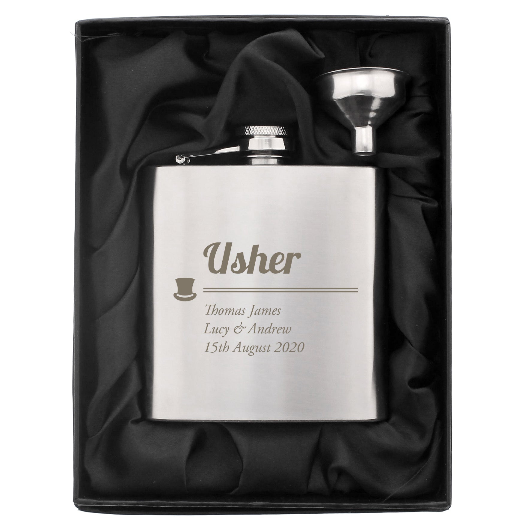 Personalised Usher Hip Flask - image 3