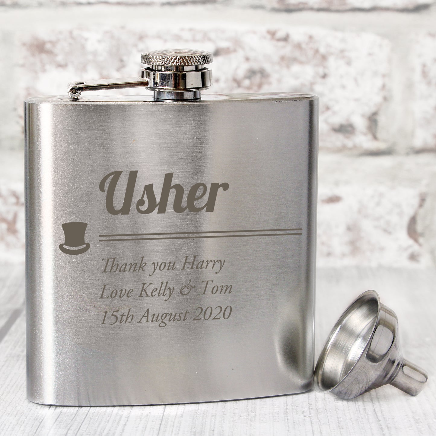 Personalised Usher Hip Flask - image 4